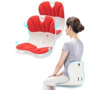 curble Paquete de 2 soportes ergonómicos para silla de espalda baja, soporte lumbar corrector de postura de espalda, alivio del dolor de espalda, perfecto para oficina, asiento de piso y trabajo desde