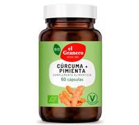 El Granero Complemento alimenticio Cúrcuma y Pimienta BIO 60 cápsulas 440 mg