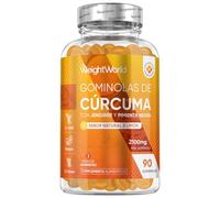 Cúrcuma con Jengibre y Pimienta Negra 2100mg, 90 Gominolas Veganas