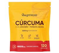Cúrcuma con Jengibre y Pimienta Negra Orgánica 3200mg, 120 Cápsulas - 2 Meses de Suministro, Apto para Veganos, 2 Cápsulas al Día, Sin OGM ni Estearato de Magnesio