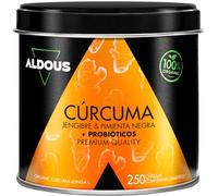 Aldous Bio Cúrcuma con Jengibre y Pimienta Negra con Probióticos 250 Cápsulas
