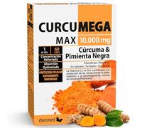 DietMed Cápsulas Curcumega Max 10.000 mg – 95% curcumina y pimienta negra – 60 cápsulas