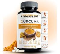 Cúrcuma con Pimienta Negra en Cápsulas. Antiinflamatorio y Antioxidante Potente para tus Articulaciones. Suplemento 100% Natural. 60 Cáps Veganas