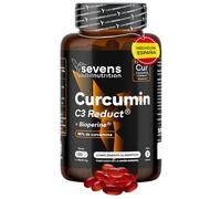 Cúrcuma con Pimienta Negra Premium - Alta Biodisponibilidad - Apoyo Articular y Celular - Potente Antioxidante - Mayor eficacia en Menos Dosis - C3 Reduct® + BioPerine® y AOVE - 120 Softgel - Sevens