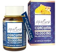 Cúrcuma Estado Puro 10000mg | 40 Cápsulas | Cúrcuma con Pimienta Negra de Máxima Concentración y Absorción | Antinflamatorio Natural | Tongil