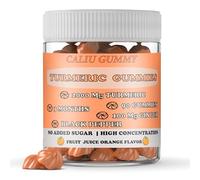 Cúrcuma Gummies 2000 mg con Jengibre y Pimienta Negra - Gominolas de Cúrcuma Alta Concentración - 90 Gummies para 3 Meses - Sin Azúcar Añadido - Sabor Naranja