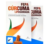 Cúrcuma Liposomada FEPA - 60 Cápsulas Pack de 2 - Complemento Alimenticio con Curcumina en Tecnología Liposomada - Con Curcuminoides de Origen Natural - Bienestar General y Rutina Diaria - Fepadiet