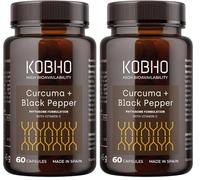 Curcuma Meriva® de máxima absorción - Antiinflamatorio natural formulado con Fitosomas, Pimienta negra y Vitamina C - Sabor neutro y Fácil de tragar - Dosis recomendada por AESAN. (Paquete de 2)