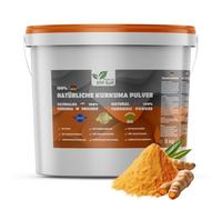 Cúrcuma natural en cubo de 5 kg | 5 kg de cúrcuma en polvo fresco y aromático | Superalimento en polvo de cúrcuma para platos y batidos