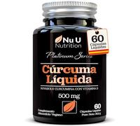 Cúrcuma NovaSOL® con Vitamina D - 60 Cápsulas Liquidas - 185 Veces Más Fuerte y Absorción Rápida - Fórmula Patentada de Curcumina - Fabricada en Europa - Nu U Nutrition
