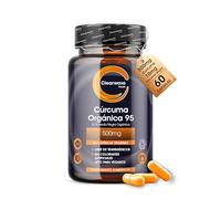 Curcumina Bio 95 | Cápsulas Cúrcuma y Pimienta Negra 500mg | Extracto de Cúrcuma 95% Curcuminoides | 60 Cápsulas Veganas | Clearwave Health