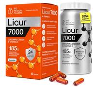 Curcumina micelar líquida NovaSOL con D3, sin piperina - 60 cápsulas | 185× más biodisponible que la curcumina nativa en polvo; la vitamina D contribuye a la inmunidad y los músculos
