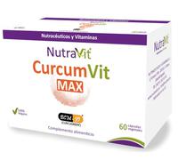 CURCUMVIT MAX Contribuye al funcionamiento del S.inmunitario,equilibrio del S.nervioso,circulatorio,respiratorio y digestivo C.Alimenticio base de Cúrcuma fitosomada 100% Vegano 60 CV