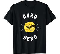 Curd Nerd - Cheese Lovers Gift Nerd Glasses Pun Gift Unisex T-Shirt Black S
