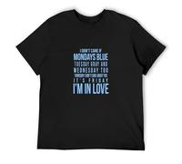 Cure Friday I'm In Love Lyrics Music Song Fan Festival Glasto Print Unisex T-Shirts Men tee Cotton Tops Black Shirt XL