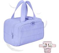 Cureaway Travel Bag, Curetoaway Large Capacity, Wide-Open Waterproof Organizer, Dry-and-Wet Separation, Makeup & Toiletry Bag for Women (Purple)