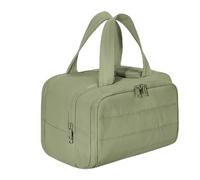 Cureaway Travel Cosmetic Bag, Cureaway Large Capacity Wide-Open Travel Cosmetic Bag, Waterproof Portable Pouch Open Flat Toiletry Bags, Dry-and-Wet Separation (Green)