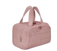 Cureaway Travel Cosmetic Bag, Cureaway Travel Bag, Large Capacity Wide-Open Travel Cosmetic Bag, 4-In-1 Waterproof Multi-Functional Toiletry Travel Wash Bag for Women (Rose)