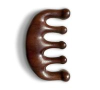 cureder Masajeador de cuero cabelludo de madera, hecho a mano, 100% natural, sándalo verde, peine de dientes anchos, peine de masaje de madera y peine de sándalo para un cuidado lujoso del cabello