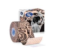 CureTape Art Cinta de Kinesiología sin Cortar | Rollo 5 cm x 5m | Vendaje Neuromuscular Resistente al Agua para Rodilla, Brazo, Hombro, Piernas y Músculos | La Mejor Adhesión (Beige Tattoo)
