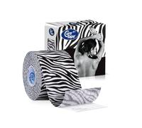 CureTape Art Cinta Kinesiológica | 1 Rollo 5cm x 5m | Resistente al Agua | Cinta Médica Kinesiológica Sin Látex | KinesioTape para Deportes y Fitness | Cinta de Kinesio para Deportes Extremos | Cebra