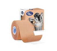 CureTape Classic 5cm | Vendaje Kinesiológico Resistente al Agua | Cinta Médica | Venda Neuromuscular | La Mejor Adhesión | Aumenta la Movilidad y el Rendimiento | Reduce el Dolor Articular | Beige