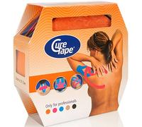 CureTape Classic Giant: Rollo Extra Grande de Cinta Kinesiológica | 5cm x 31.5m | Cinta Hipoalergénica| Vendaje para Alivio del Dolor, Soporte Muscular y Articular | Gran Adhesión | Naranja