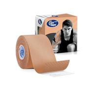 CureTape Sports Cinta de Kinesiología | Adhesión 30% más Fuerte para Condiciones Extremas | Resistente al Agua | Viscosa de Secado Rápido | Cinta sin Cortar para Hombro, Rodilla, Tobillo | Beige