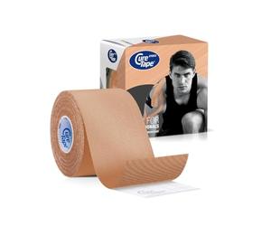 CureTape Sports Cinta de Kinesiología | Adhesión 30% más Fuerte para Condiciones Extremas | Resistente al Agua | Viscosa de Secado Rápido | Cinta sin Cortar para Hombro, Rodilla, Tobillo | Beige