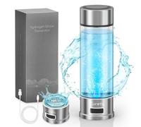 Curety Botella de agua de hidrógeno, generador de botellas de agua de hidrógeno, botella de agua de iones portátil de 1500 PPB con tecnología SPE/PEM, máquina de agua de hidrógeno para el hogar,