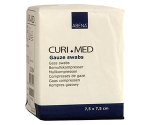 curi de Med - unsterile Mull compresas - Color Blanco - 7,5 x 7,5 cm - 100 Unidades