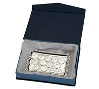 Curia Grabador - Arras de Boda Plateadas | Bandeja Grabada Personalizable | Elegancia y Tradición en tu Ceremonia | Estuche Incluido | Metal Plateado