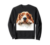 Curioso Cocker Spaniel Perro Peeking Puppy Sudadera