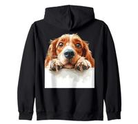 Curioso Cocker Spaniel Perro Peeking Puppy Sudadera con Capucha