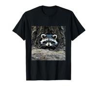 Curioso gráfico de Animales Salvajes del Bosque de mapaches Camiseta