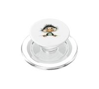 Curioso pájaro Esponjoso Mirando Lindo Animal Arte PopSockets PopGrip para MagSafe