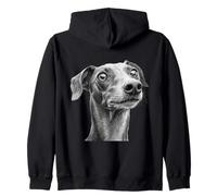 Curioso Perro Whippet Bosquejo Arte Mascota Amante Canino Sudadera con Capucha