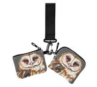 Curious Brown Barn Owl Close Up - Carteras dobles para mujer