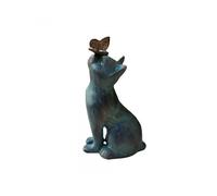 Curious Cat Statue with Butterfly Garden Lawn Sculpture Decor Outdoor Ornament,100% New