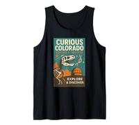 Curious Colorado Shirt Dino Fossil Science Space Descubre Camiseta sin Mangas