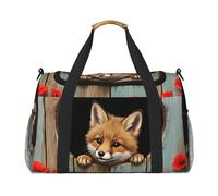 Curious Fox - Bolsa de viaje compacta resistente al agua para deportes, gimnasio y fin de semana para hombres y mujeres