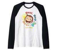 Curious George Best Day Ever Smile Camiseta Manga Raglan