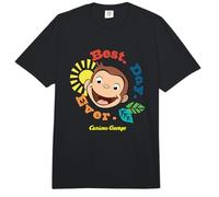 Curious George Best Day Ever Smile Comfort Colors Adult Heavyweight T-Shirt