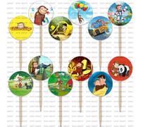 Curious George George Cupcake Toppers Juego de 12