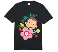 Curious George Hello There Spring Bloom Comfort Colors Adult Heavyweight T-Shirt