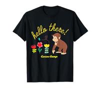 Curious George Hello There Spring Flowers Camiseta