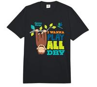 Curious George I Wanna Play All Day Comfort Colors Adult Heavyweight T-Shirt