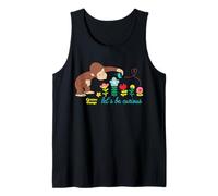 Curious George Lets Be Curious Spring Flowers Camiseta sin Mangas