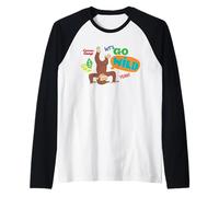 Curious George Lets Go Wild Upside Down Camiseta Manga Raglan