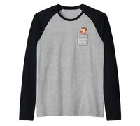 Curious George Peaceful Spring Faux Pocket Camiseta Manga Raglan